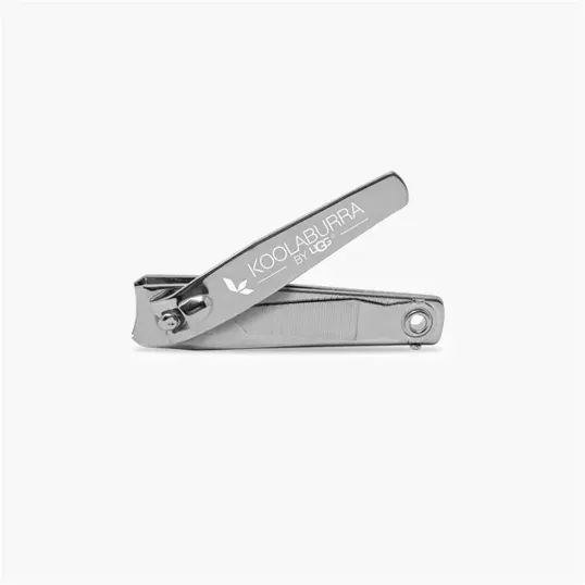 Folding Chrome-Plated Metal Nail Clippers with Curved-Tip File