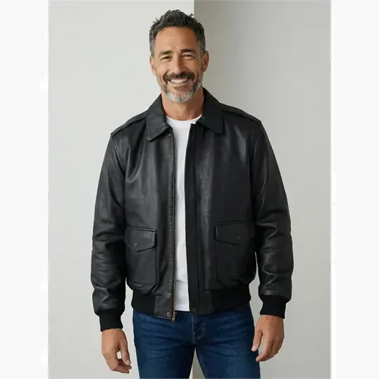 Napa Leather Bomber Jacket — view 2