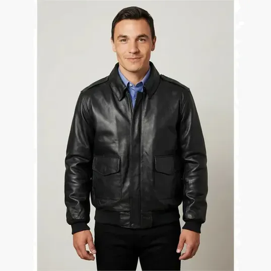 Napa Leather Bomber Jacket — view 4