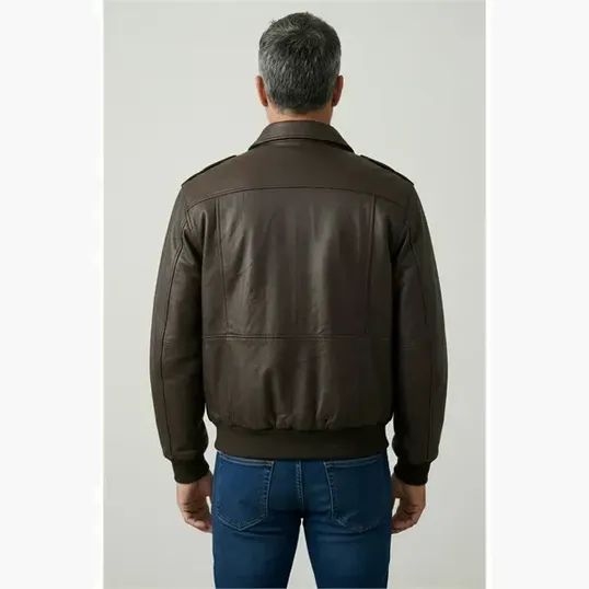 Napa Leather Bomber Jacket — view 8