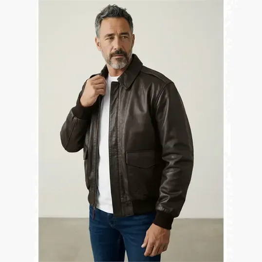 Napa Leather Bomber Jacket — view 6