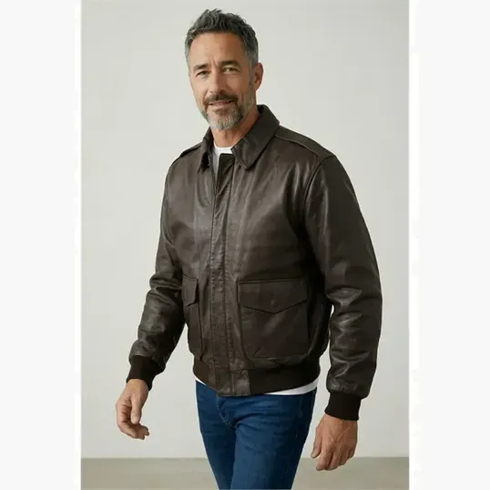 Napa Leather Bomber Jacket — view 7