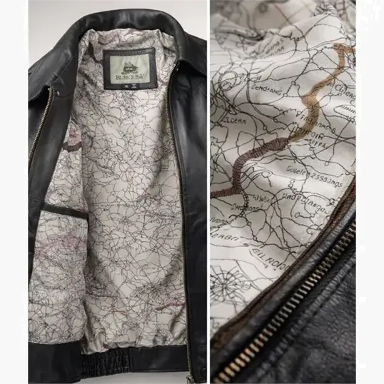 Burk's Bay Buffed Leather Bomber Jacket — view 3