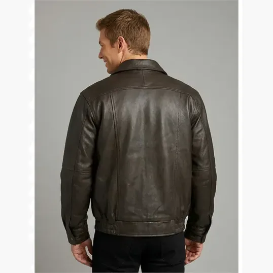 Burk's Bay Buffed Leather Bomber Jacket — view 6