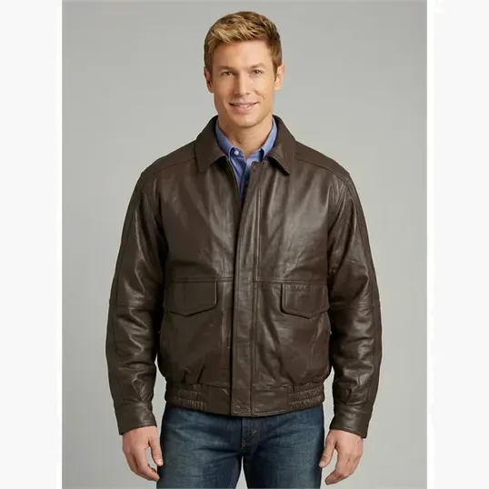 Burk's Bay Buffed Leather Bomber Jacket — view 5