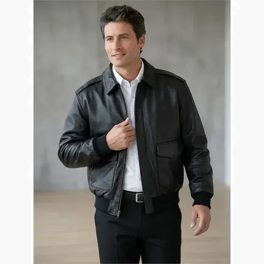 A-1 Cowhide Bomber Jacket by Burk's Bay