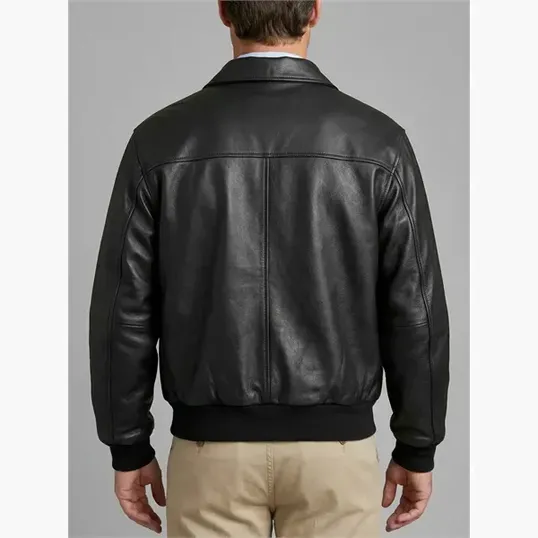 A-1 Cowhide Bomber Jacket by Burk's Bay — view 4