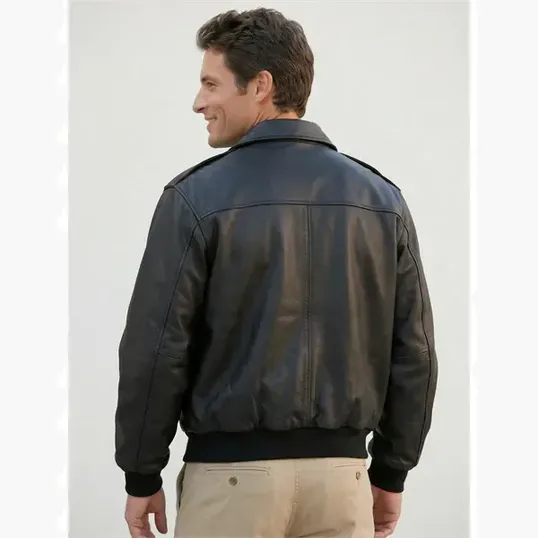 A-1 Cowhide Bomber Jacket by Burk's Bay — view 5