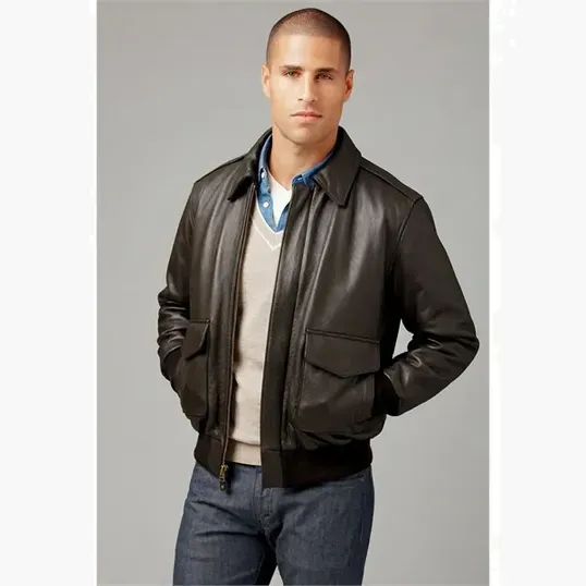 A-1 Cowhide Bomber Jacket by Burk's Bay — view 7