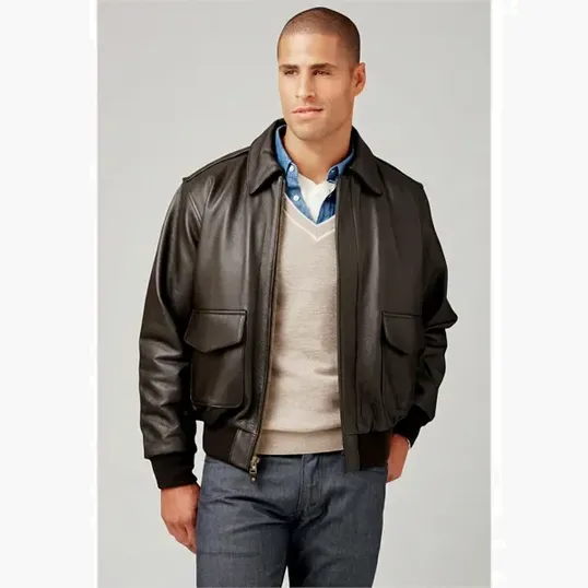 A-1 Cowhide Bomber Jacket by Burk's Bay — view 8