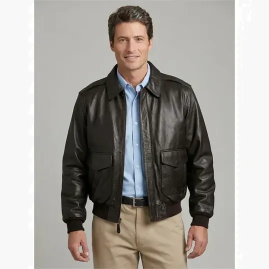 A-1 Cowhide Bomber Jacket by Burk's Bay — view 9