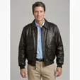 A-1 Cowhide Bomber Jacket by Burk's Bay — view 9