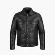 Men's Lamb Trucker Leather Jacket — view 6