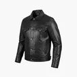 Men's Lamb Trucker Leather Jacket — view 7