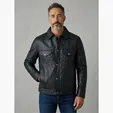 Men's Lamb Trucker Leather Jacket — view 3