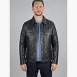 Men's Lamb Trucker Leather Jacket — view 4