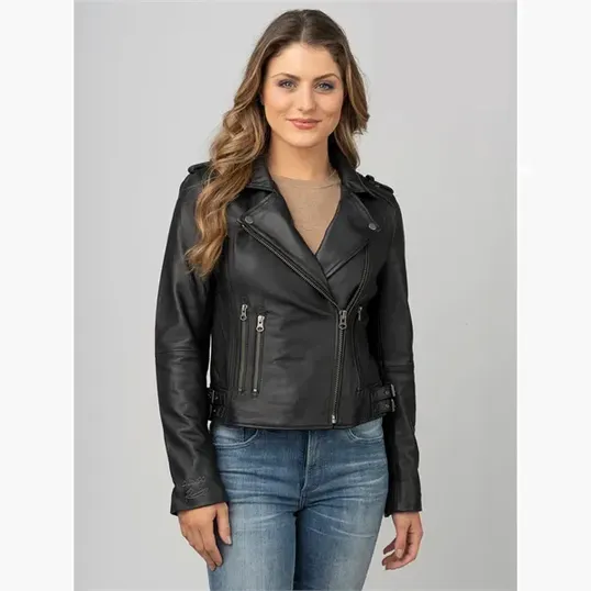 Ladies' Lamb Biker Jacket — view 2