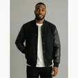 Wool & Leather Varsity Jacket by Burk's Bay — view 2