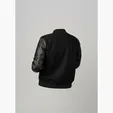 Ladies' Wool & Leather Varsity Jacket by Burk's Bay — view 8