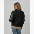 Ladies' Wool & Leather Varsity Jacket by Burk's Bay — view 5