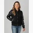 Ladies' Wool & Leather Varsity Jacket by Burk's Bay