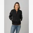 Ladies' Wool & Leather Varsity Jacket by Burk's Bay — view 3