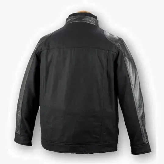 Wool & Leather Driving Jacket by Burk's Bay — view 9