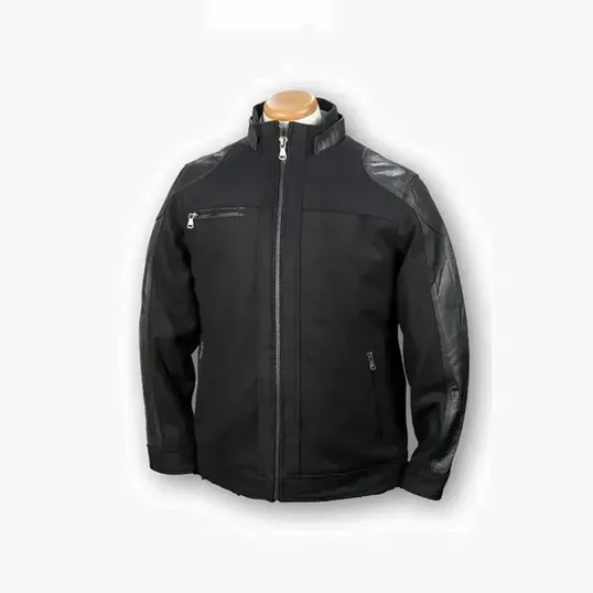 Wool & Leather Driving Jacket by Burk's Bay — view 8