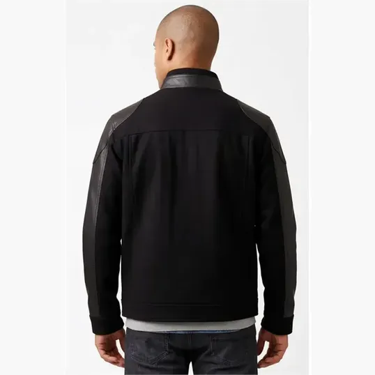 Wool & Leather Driving Jacket by Burk's Bay — view 6
