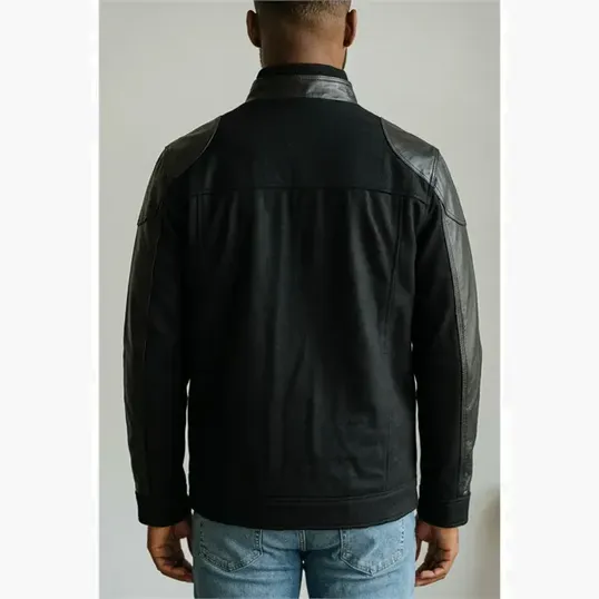 Wool & Leather Driving Jacket by Burk's Bay — view 7