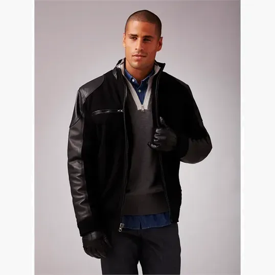 Wool & Leather Driving Jacket by Burk's Bay — view 2