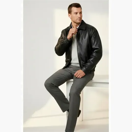 Men's Napa Classic Leather Jacket — view 3