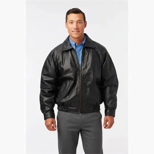 Lamb Classic Lambskin Leather Jacket by Burk's Bay