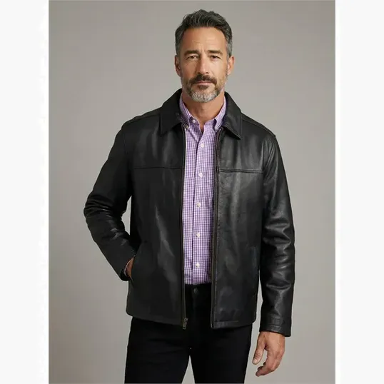 Napa Driving Jacket in Top-Grain Nappa Leather — view 2