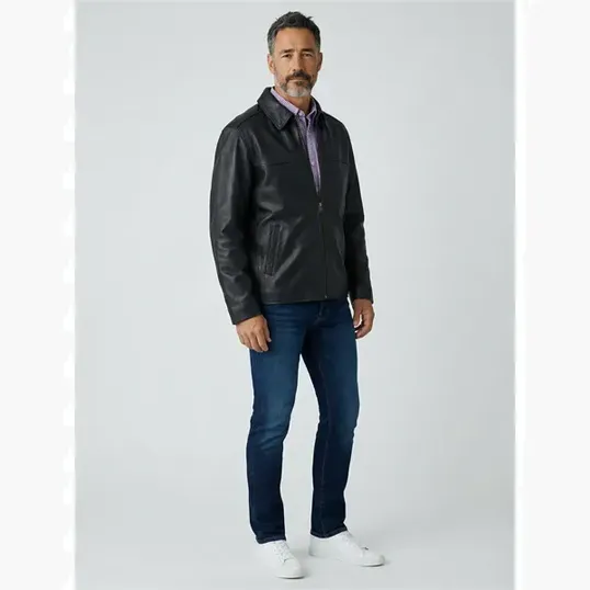 Napa Driving Jacket in Top-Grain Nappa Leather — view 6