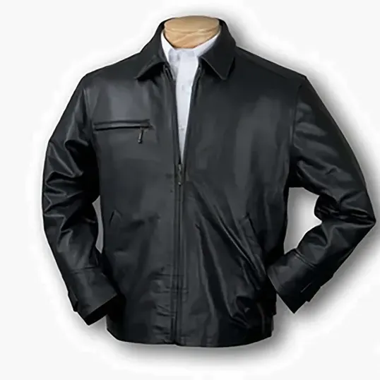 Classic Italian Driving Jacket in Cowhide Leather — view 8