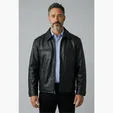 Classic Italian Driving Jacket in Cowhide Leather — view 2
