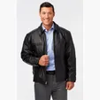 Classic Italian Driving Jacket in Cowhide Leather — view 3