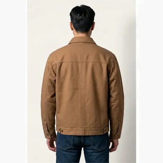 Canvas Ranch Jacket with Plaid Blanket Lining — view 7