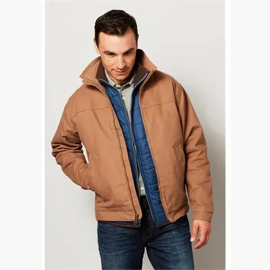 Canvas Ranch Jacket with Plaid Blanket Lining — view 2