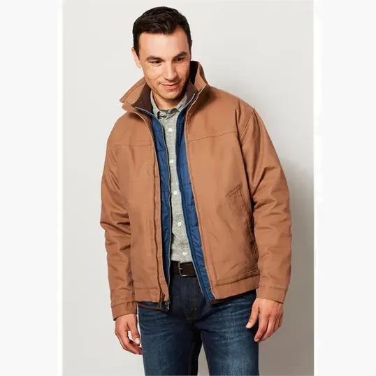Canvas Ranch Jacket with Plaid Blanket Lining — view 3