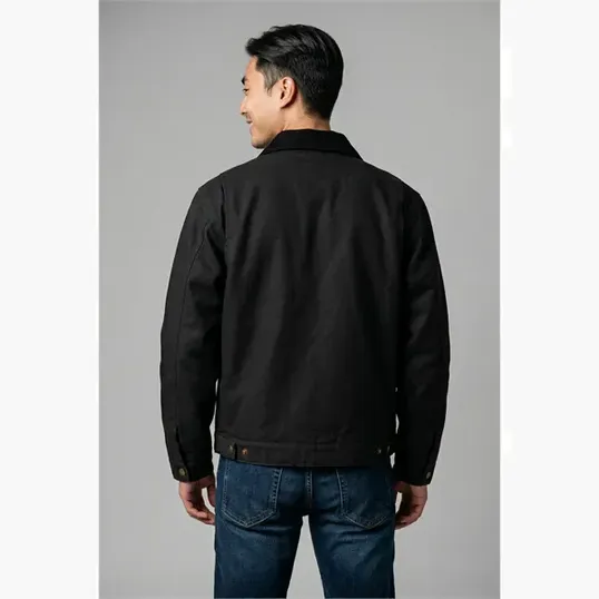 Canvas Jacket with Plaid Blanket Lining — view 5