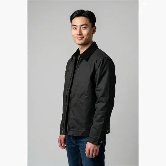Canvas Jacket with Plaid Blanket Lining — view 2