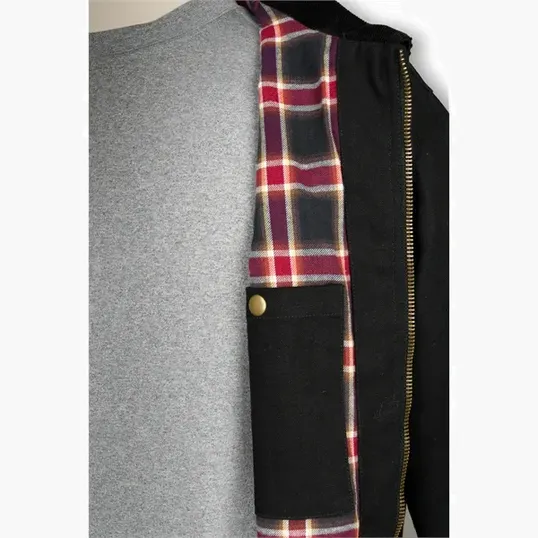 Canvas Jacket with Plaid Blanket Lining — view 6