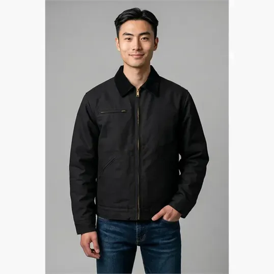 Canvas Jacket with Plaid Blanket Lining — view 3