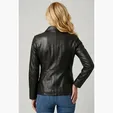 Ladies' Napa Car Coat in Top-Grain Leather — view 6