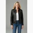 Ladies' Napa Car Coat in Top-Grain Leather — view 4