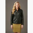 Ladies' Napa Car Coat in Top-Grain Leather — view 5