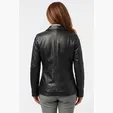 Ladies' Lambskin Leather Jacket with Tapered Waist — view 4