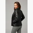 Ladies' Lambskin Leather Jacket with Tapered Waist — view 5